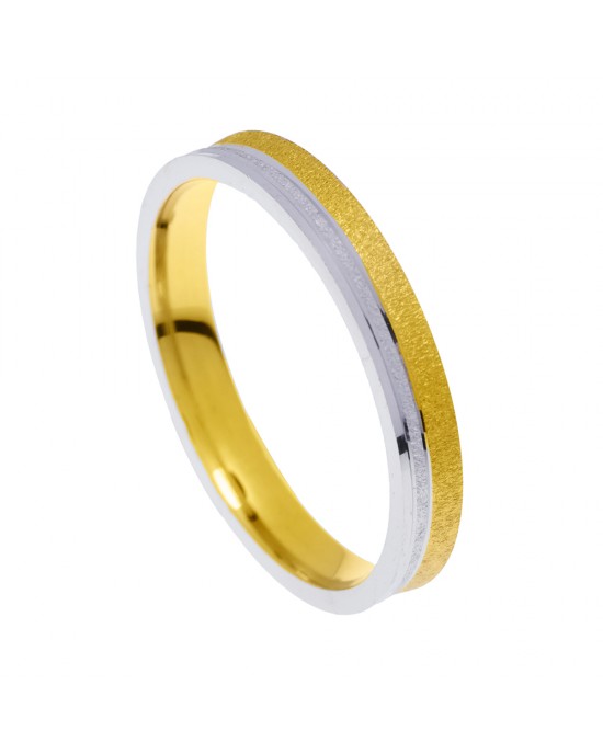 Wedding Rings "Stergiadis" 20-14 two-toned gold and white gold 9k, 14k or 18k 3.50mm