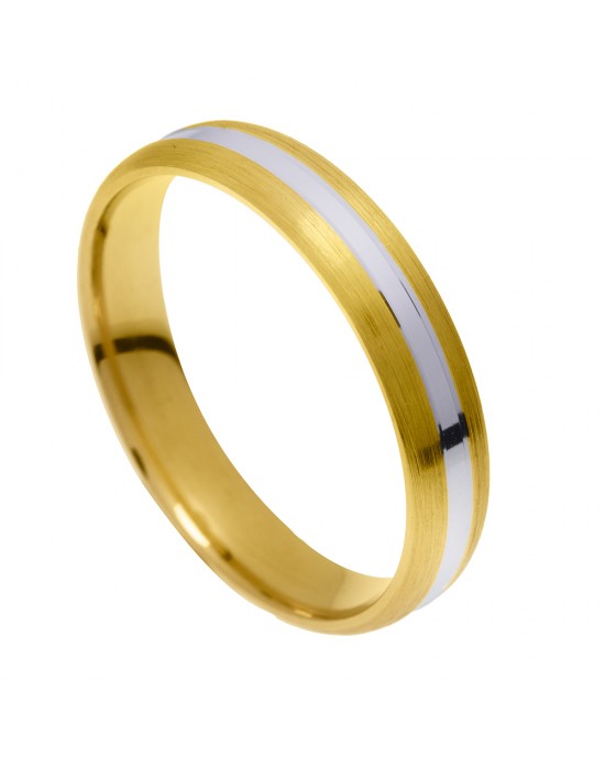 Wedding Rings "Stergiadis" 20-16  two-toned gold and white gold 9k, 14k or 18k 4.50mm