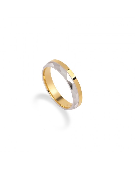 Wedding Rings "Stergiadis" 2205 two-toned gold and white gold 9k, 14k or 18k 4.00mm