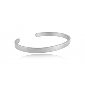 Men's satin cuff bracelet in rhodium-plated sterling silver 925° Men's satin cuff bracelet in rhodium-plated sterling silver 925°