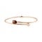 Garnet cuff bracelet with diamond in 14k rose gold