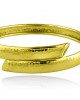 Croisé hammered cuff bracelet in gold-plated sterling silver 925°