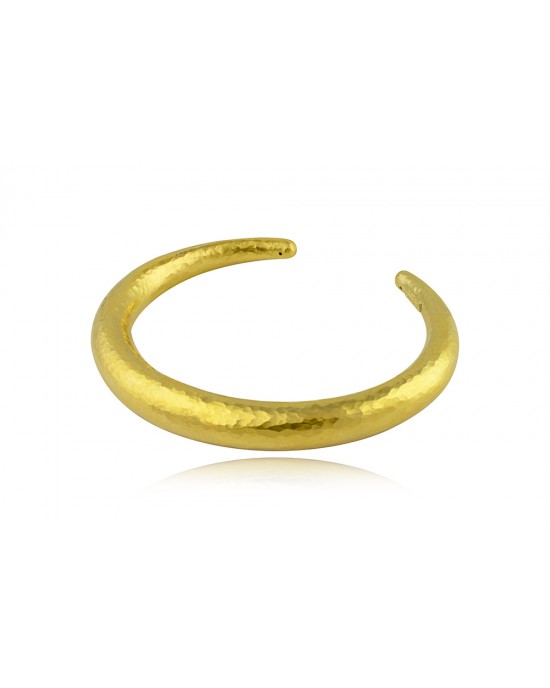 Hammered cuff bracelet in 18k gold