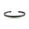 Hammered cuff bracelet in black-plated sterling silver 925°