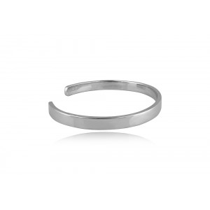 Men's polished cuff bracelet in rhodium-plated sterling silver 925° Men's polished cuff bracelet in rhodium-plated sterling silver 925°