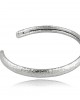 Hammered cuff bracelet in rhodium-plated sterling silver 925°