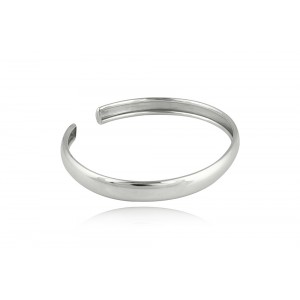 Men's polished cuff bracelet in rhodium-plated sterling silver 925° Men's polished cuff bracelet in rhodium-plated sterling silver 925°