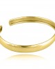 Polished cuff bracelet in gold-plated sterling silver 925°