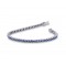 Tennis bracelet with blue sapphires in 18k white gold