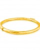 Hammered cuff bracelet 5mm in 18k gold