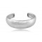 Hammered cuff bracelet in rhodium-plated sterling silver 925° 