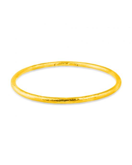 Hammered bangle bracelet in K18 gold 