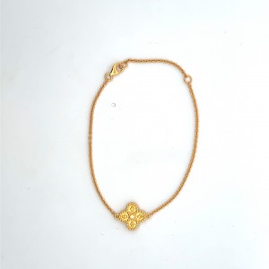 Flower bracelet with diamond in 18k gold