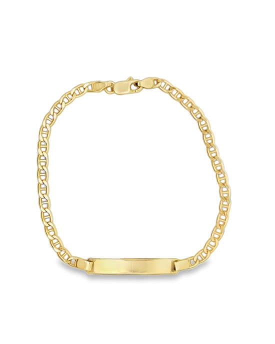 Name tag bracelet in 14k gold 