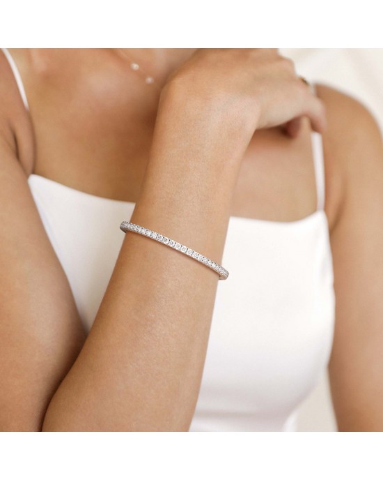 18K white gold tennis bracelet with Lab-Grown diamonds 4.88ct Tennis bracelet with Lab-Grown diamonds 4.88ct in 18K white gold