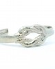 "Heracles Knot" cuff bracelet, hammered and rhodium-plated in 925 silver.