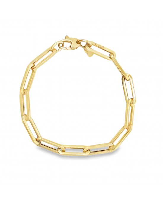 Paper Clip bracelet in 14K gold