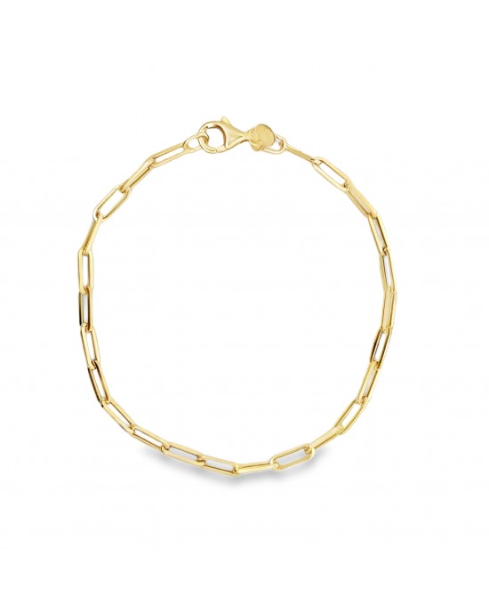 Paper Clip bracelet in 14K gold