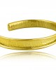 Men's hammered cuff bracelet in gold-plated sterling silver 925°