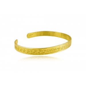 Men's greca cuff bracelet in gold-plated sterling silver 925° Men's greca cuff bracelet in gold-plated sterling silver 925°