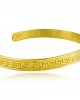 Men's greca cuff bracelet in gold-plated sterling silver 925°