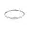Hammered bangle bracelet in rhodium-plated sterling σilver 925° 5.5mm