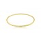 Hammered bangle bracelet in gold-plated sterling Silver 925° 2.2mm