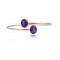 Croisé Amethyst Bracelet in 14k rose gold