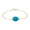 14K Gold Bracelet With Turquoise 