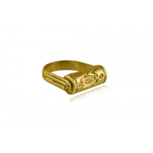 Archaic ring in 925° gold plated sterling silver Archaic ring in 925° gold plated sterling silver