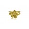 Archaic "Daisy" Ring with Diamond in 925° Gold Plated Sterling Silver