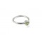 Peridot Ring in Rhodium Plated Sterling Silver 925°