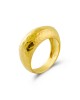 Archaic hammered ring in gold-plated sterling silver 925°