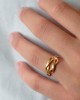 Hercules Knot ring in 925° gold plated sterling silver