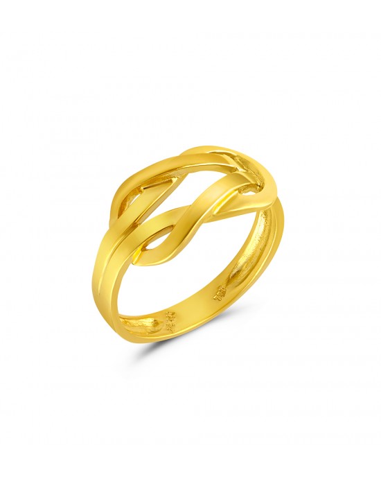 Δαχτυλίδι "Ο Κόμπος του Ηρακλέους" από επιχρυσωμένο ασήμι 925°