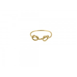 Double Knoght ring in 14k gold