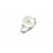 Δαχτυλίδι με μαργαριτάρι μπαρόκ & διαμάντια σε λευκόχρυσο Κ18