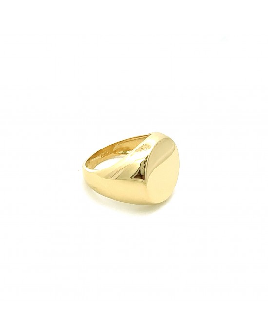 Δαχτυλίδι σεβαλιέ στρογγυλό από χρυσό Κ14