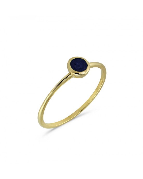 Blue Sapphire ring in 18k gold