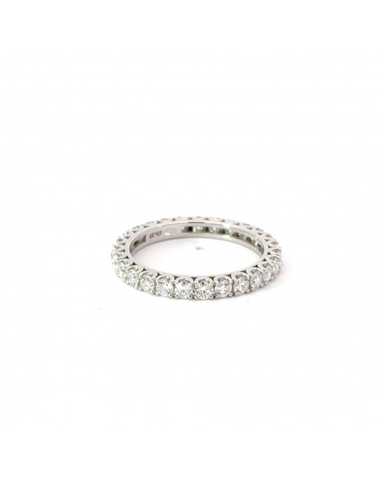 Ολόβερο σειρέ δαχτυλίδι με διαμάντια 1.29ct  από λευκόχρυσο Κ18