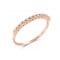 Δαχτυλίδι μισόβερο με διαμάντια από ροζ χρυσό Κ18 