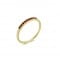 Half-eternity ring with ruby in 18k gold