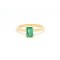 Solitaire Emerald ring in 18k gold