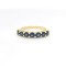 Half eternity sapphire ring in 18K gold
