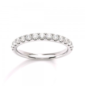 Μισόβερο δαχτυλίδι με διαμάντια 0,48ct από λευκό χρυσό Κ18 Μισόβερο δαχτυλίδι με διαμάντια 0,48ct από λευκό χρυσό Κ18