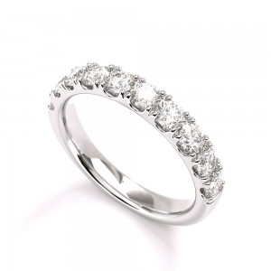 Δαχτυλίδι μισόβερο με διαμάντια 0.85ct από λευκόχρυσο Κ18 Δαχτυλίδι μισόβερο με διαμάντια 0.85ct από λευκόχρυσο Κ18