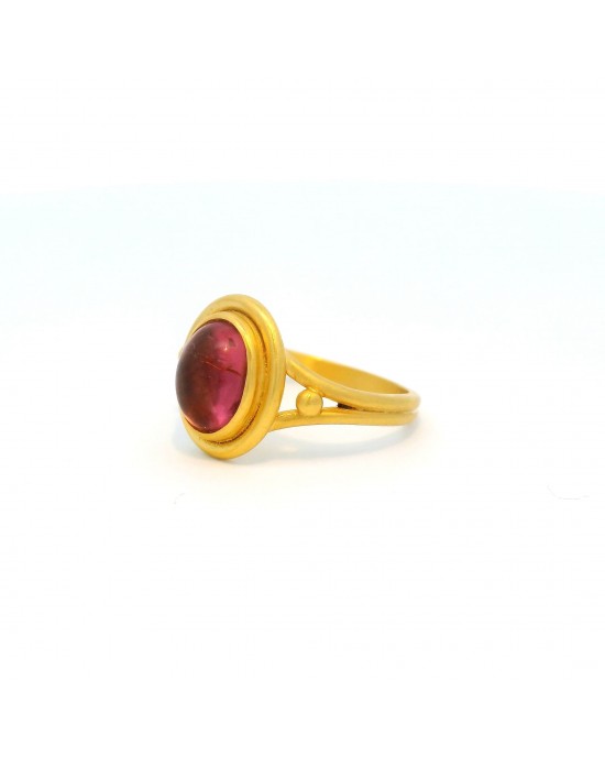 Δαχτυλίδι με Ροζ Τουρμαλίνη οβάλ κοπής από χρυσό Κ18
