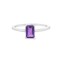 Amethyst ring in 14k white gold