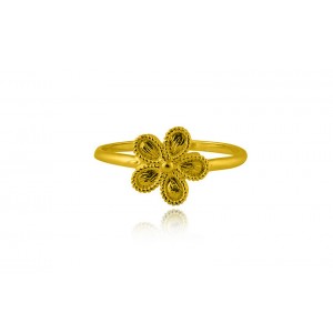 Δαχτυλίδι μαργαρίτα από χρυσό Κ18