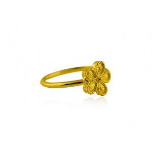 Daisy ring in 18k gold